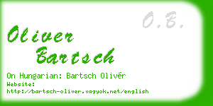 oliver bartsch business card